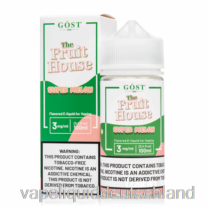Super Melone – The Fruit House – Gost Vapor – 100 Ml, 6 Mg Vape-Flüssigkeit
